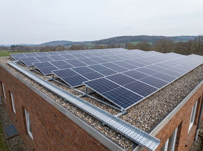 Photovoltaikanlage auf einem Gewerbedach